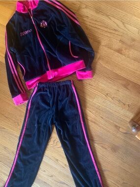 Retro Velour Tracksuit Jacket & Pants x-small